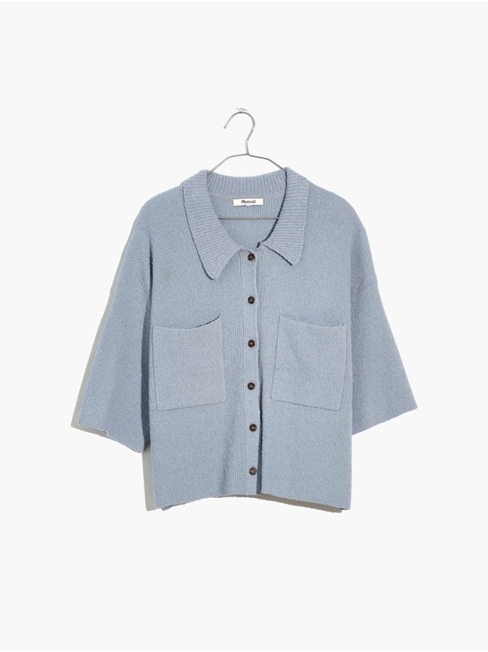 Madewell Holmden Button-Front Polo Sweater